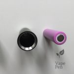 Ich bin ein Akku von oben. Akkuhülse und pinker Akku